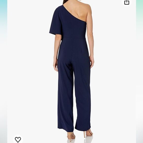 Marina Women's One Shoulder Jumpsuit with Cascade Ruffle details size 14 - Picture 2 of 2